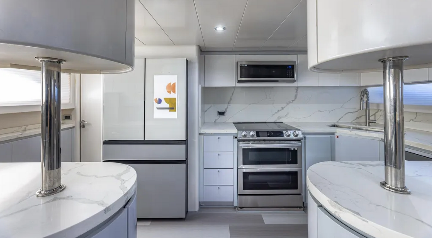The BearPaw 110ft yacht rental in Miami on Biscayne Bay
