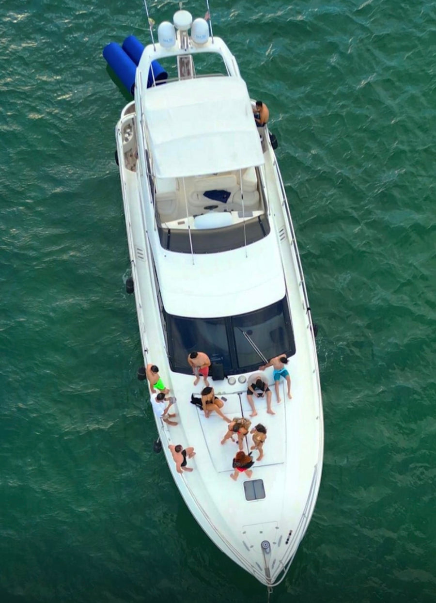The Azimut 2 60ft yacht rental in Miami on Biscayne Bay