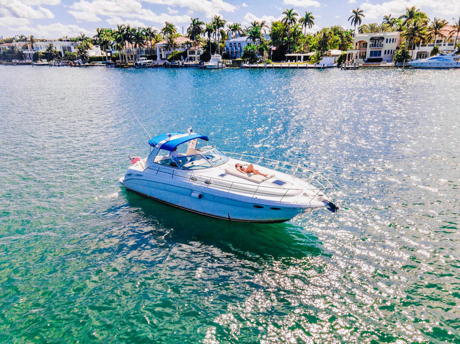 The Aqua 45ft yacht rental in Miami on Biscayne Bay