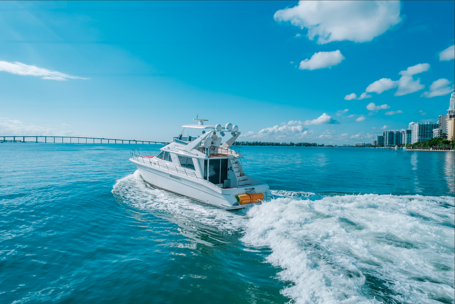 The Blossom II 65ft yacht rental in Miami on Biscayne Bay