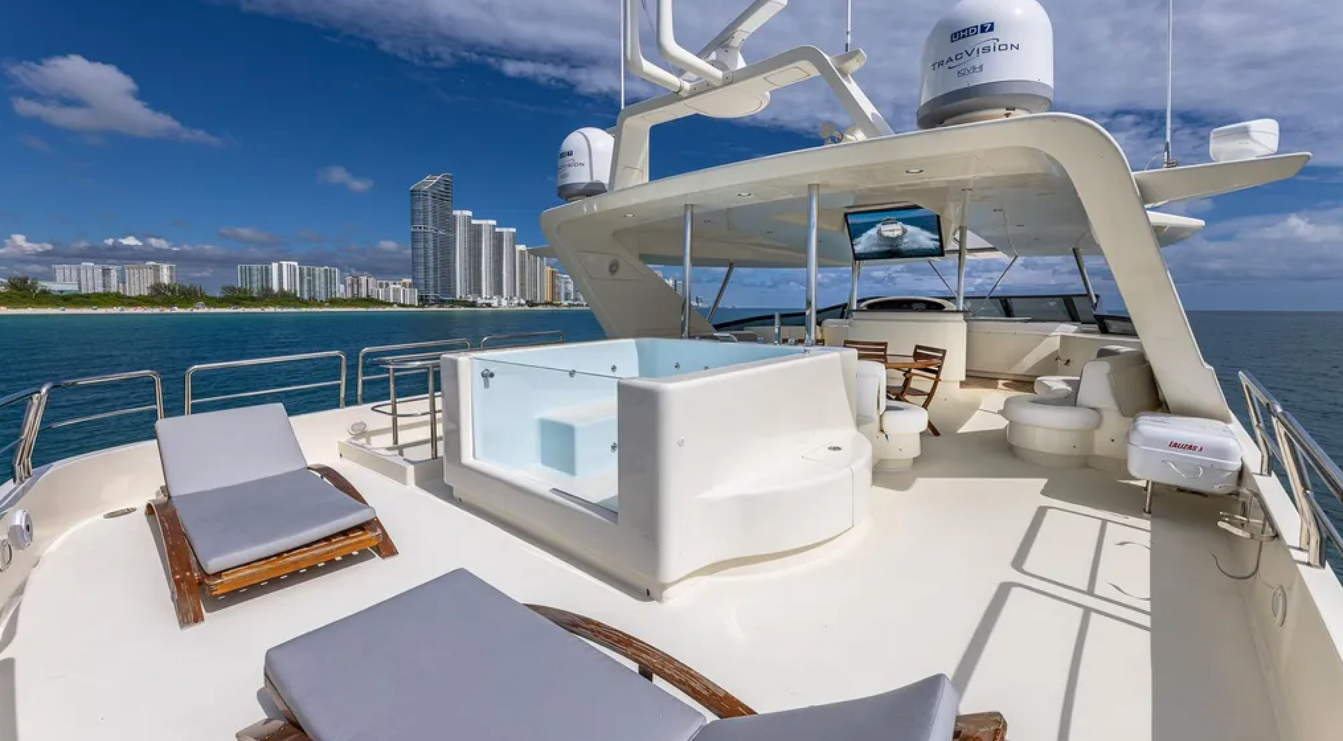 The BearPaw 110ft private yacht charter Miami for group events
