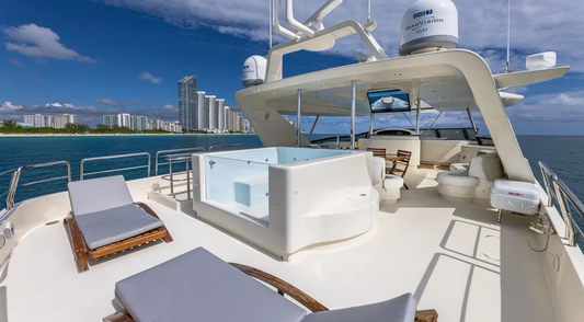 The BearPaw 110ft private yacht charter Miami for group events