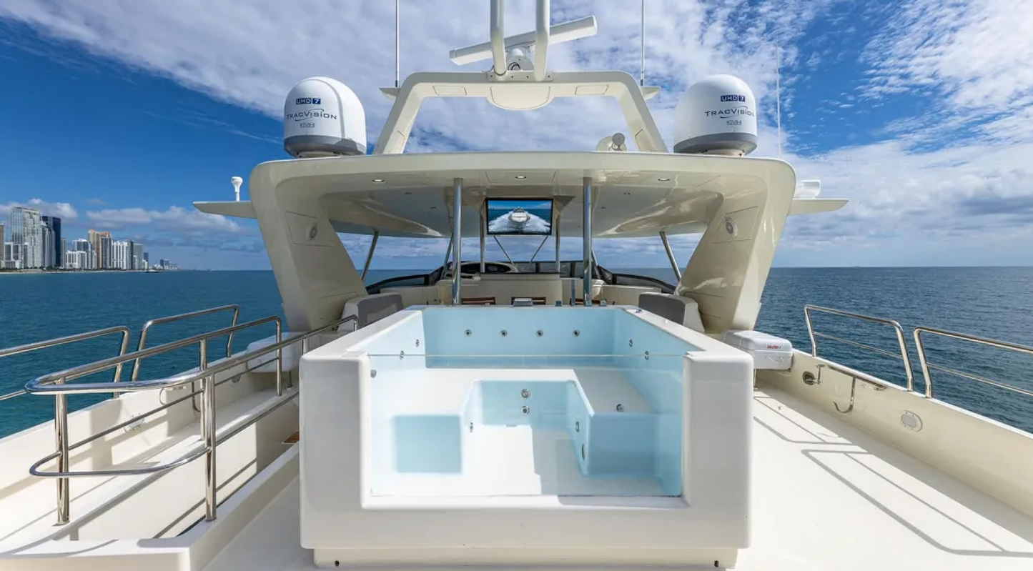 The BearPaw 110ft boat charter near Miami for birthdays and celebrations
