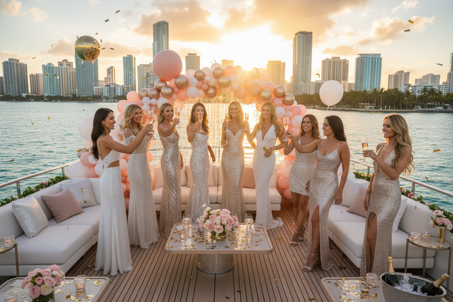 Bachelorette yacht package in Miami