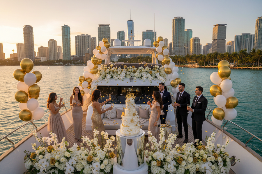 Birthday yacht package in Miami
