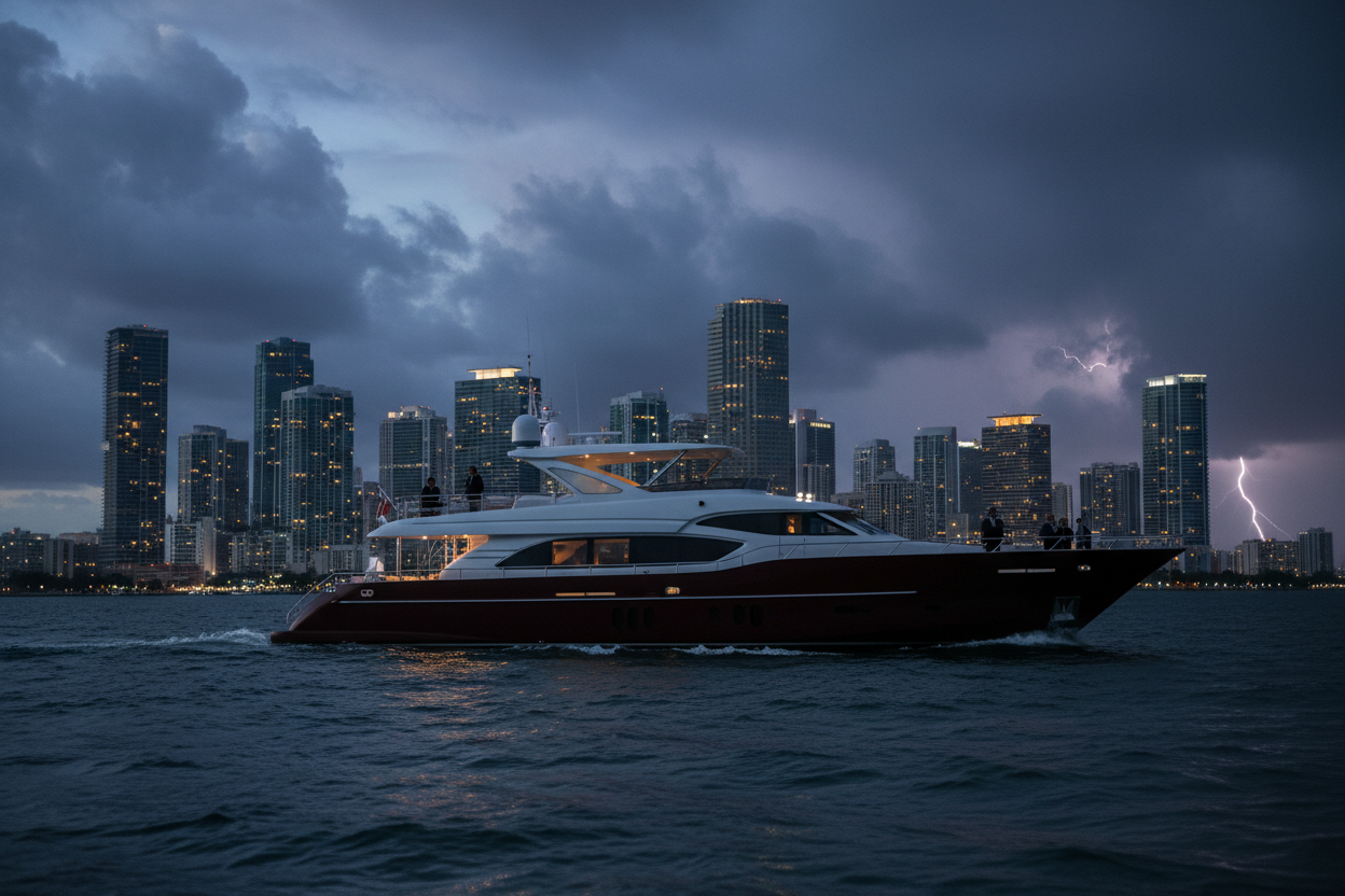 Corporate yacht charter in Miami on a luxury private yacht