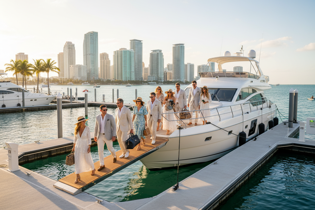 Last-minute yacht rental in Miami on a private charter yacht